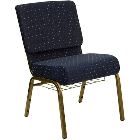 Flash Furniture Hercules Church Chair, Blue Back, 21-1/4 in W 25" L 33" H, Fabric Seat FD-CH0221-4-GV-S0810-BAS-GG