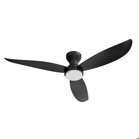 Afx Banks - 52in 3 Blade LED Ceiling Fan - Black Finish - Remote Control Type BNKN523LDCBKBK-RC