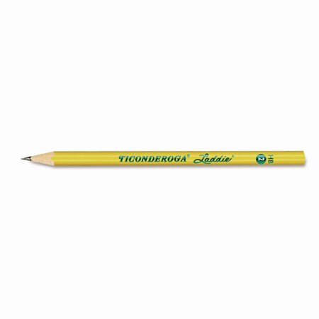 Dixon Ticonderoga Laddie Woodcase Pencil, HB No 2, Black Lead, Yellow Barrel, 12PK X13040