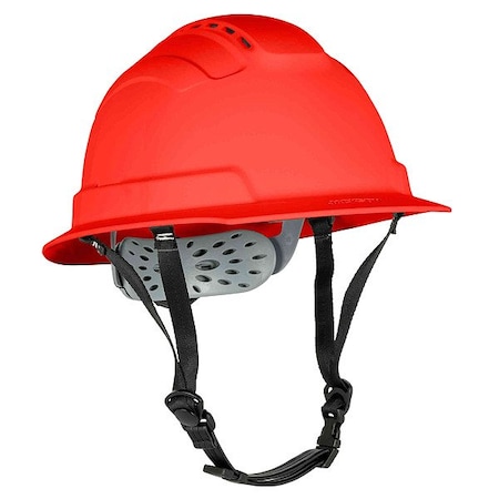 Jackson Safety Hard Hat, Full Brim, BLOCKHEAD2, Red 22527
