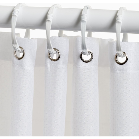 Zenna Home Zenith 70'' x 72'' White Fabric Shower Curtain H20WW