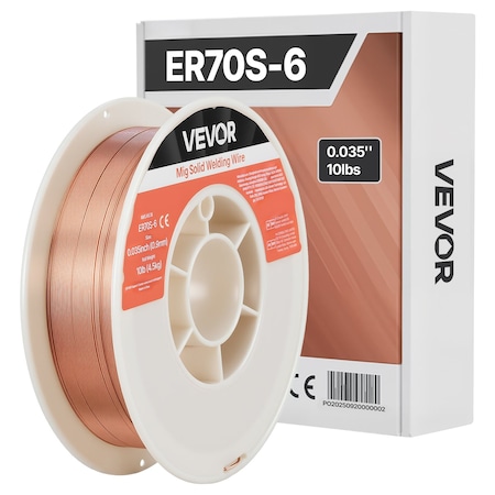 Vevor Solid MIG Welding Wire 0.035-inch 10LBS Mild Steel Welding Wire ER70S-6