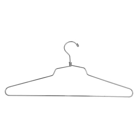 Luggage Loader SLD-16 16 in. Steel Blouse & Dress Hanger with Regular Hook - Chrome, 100PK LU2570439