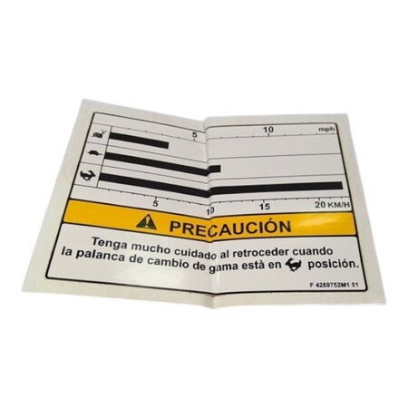 Agco DECAL/CAUTION REV SPEED, AGCO OEM 4269752M1 4269752M1
