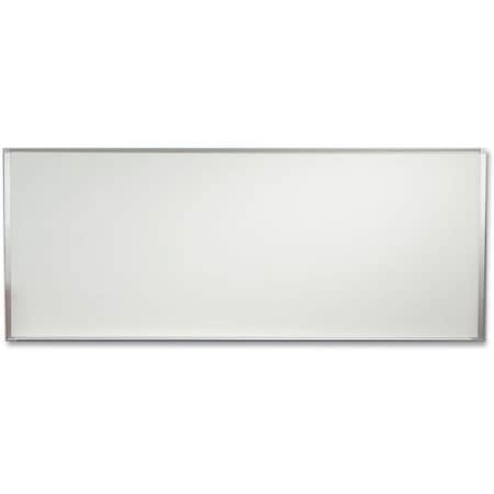 Mooreco Dry Erase Board, Porcelain, 48 in, 120 in, Aluminum Frame, White, Gloss 202AK