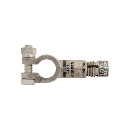 Auveco Compression Battery Cable Terminal Negative Black, 2PK 15606