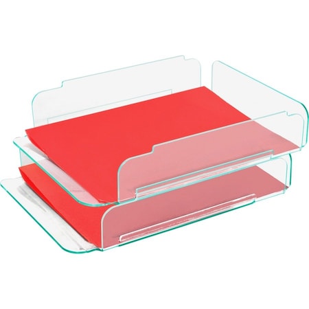 Lorell Stacking Letter Trays, 2PK LLR80655