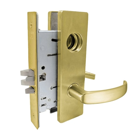 Falcon Grade 1 Storeroom Mortise Lock, Less Conventional Cylinder, Quantum Lever, Napa Escutcheon, Satin B MA581L QN 606