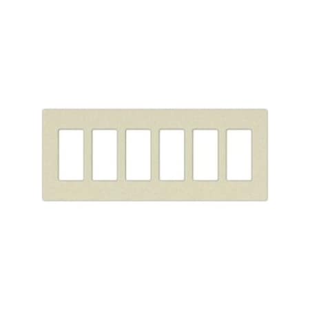 Lutron Designer Wall Plates, Number of Gangs: 6 Satin Finish, Taupe SC-6-TP