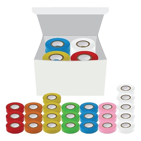 Zoro Select Labeling Tape, Rainbow, Matte, PK24 GRAING-T14-27