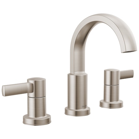 Delta Albion Two Handle Widespread Bathroom Faucet Spotshield Brushed Nickel 35855LF-SP