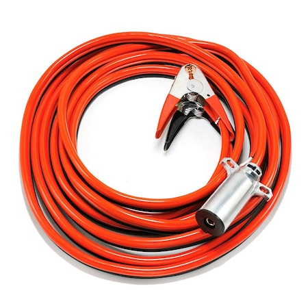 Durally Aircraft Jumper Cable with Round 1-Pin Plug Piper Style Plug, 1 Gauge 25 Feet PJ802-690HD