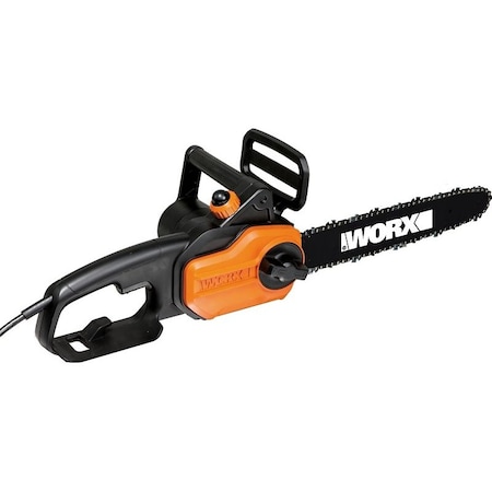 Worx Chainsaw, 8 A, 120 V, 28 in Cutting Capacity, 14 in L Bar/Chain, 3/8 in Bar/Chain Pitch WG305