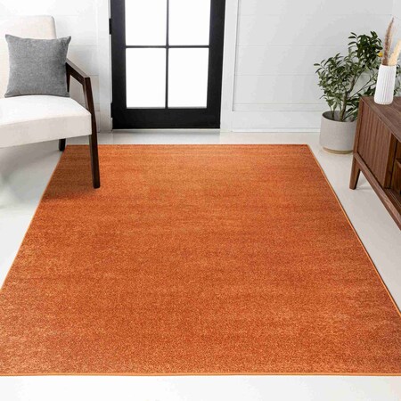Jonathan Y Haze Solid Low-Pile Orange 12 ft. x 15 ft. Area Rug SEU100M-15