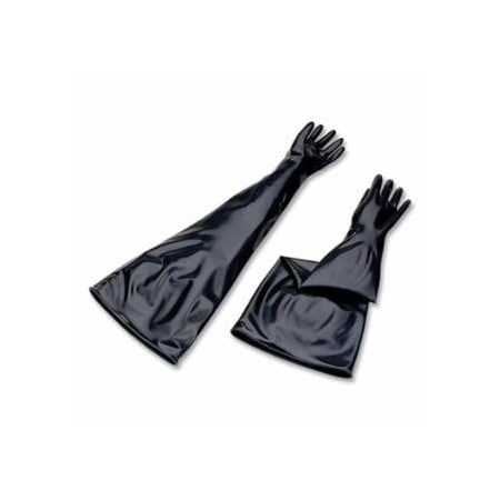 North Butyl Glovebox Gloves, 8B1532, Size 8H, Black, 15 mil, 32 in Length 068-8B1532/8H