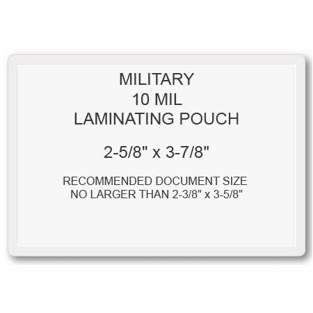 Sircle SircleLam Military Pouches- 10 mil, 100PK MIL-10