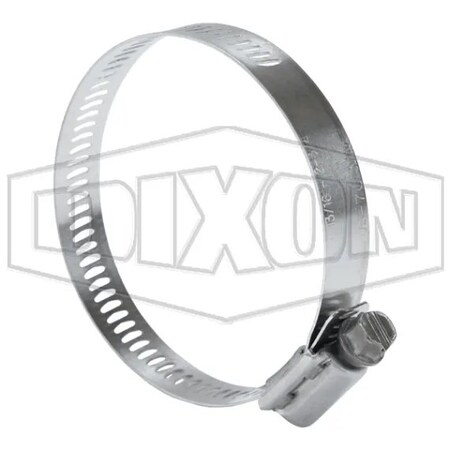 Dixon HS Series Worm Gear Clamp, 3-5/16 to 4-1/4 in Clamp, SS Band, Domestic HS60