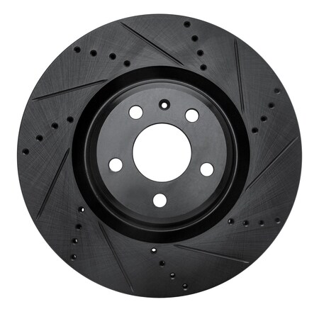 Dynamic Friction Co DFC Brake Rotor - Drilled and Slotted - Black 633-73067R