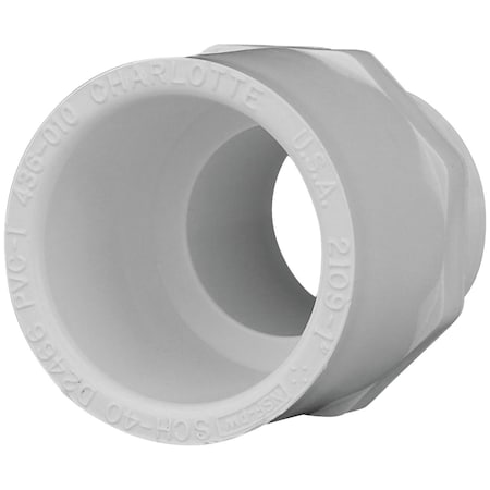 Charlotte Pipe And Foundry Reducing Schedule 40 1'' S x 1'' M.I.P. PVC Adapter PVC 02109 1000HA