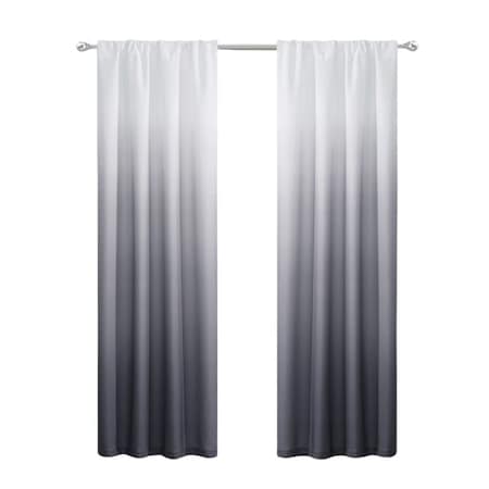Homeroots Set of Two 84"  Black Ombre Shades Window Panels, 2PK 473432