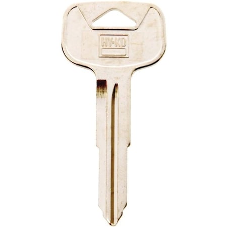 Hy-Ko Automotive Key Blank, Brass, Nickel, For: Toyota Vehicle Locks 11010TR53