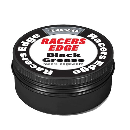 Racers Edge 8 ml Grease Aluminum Tin with Screw On Lid, Black RCE3020