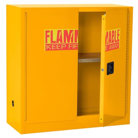 Edsal Cabinet, 30 Gal, 43"Wx18"Dx44"H, Yellow SC300F-P