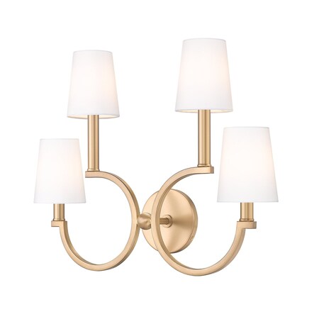 Z-Lite Cordelia Modern Gold 4 Light Wall Sconce 2016-4S-MGLD