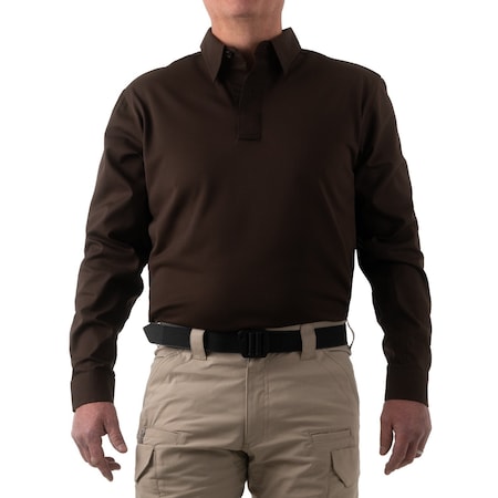 First Tactical Long Sleeve Shirt, 35% Cotton, 65% Polyester, Button, 0 Pocket(s), Kodiak Brown, XXL 111015