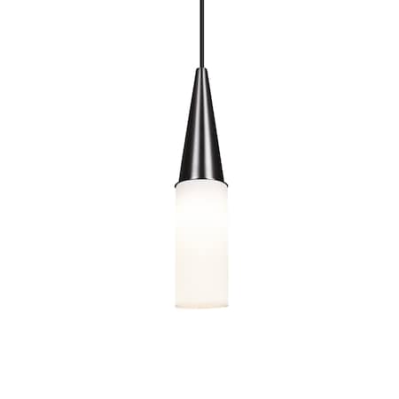 Besa Lighting Besa Metro 12 Pendant, Opal Matte, Black Finish, 1x 9W MAX E26 Base 1JT-METRO12-LED-BK