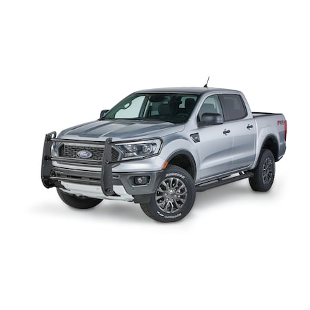 Warn Grille Guard Trans4mer Gen III 1-Piece; Powder Coated; Black; With Brush Guards; 2 In Diameter 103386