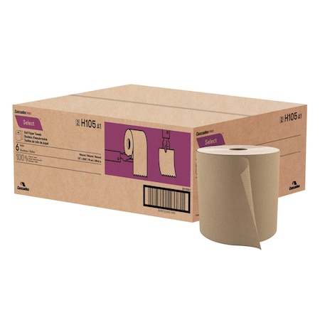 Cascades Pro Hardwound Roll Towel Select Natural, PK6 H105