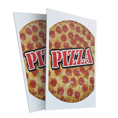 Signmission Pizza, Plastic Signs Only 24 Inch x 36 Inch, Corrugated Plastic, 2PK CSB-2436-2PACK-Pizza