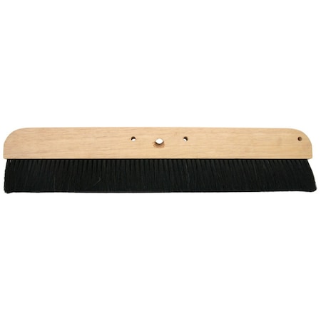 Marshalltown 18 in Wood Backed Concrete Broom, Natural Horsehair Bristles 6596