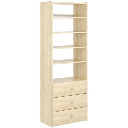 Easy Track Premium Pro Tower Closet Organizer KIt, Honey Blonde PH81-MJ