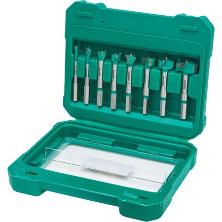 Grizzly Pro Tungsten Carbide Hex Shank Forstner Bit Set, 8 Pc. 1/4" - 1-3/8" T33694