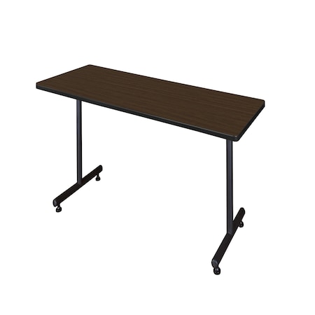 Regency Kobe T-Base Training Seminar Table, 66 in W, 30 in L, Neo Walnut MKTRCT6630NW