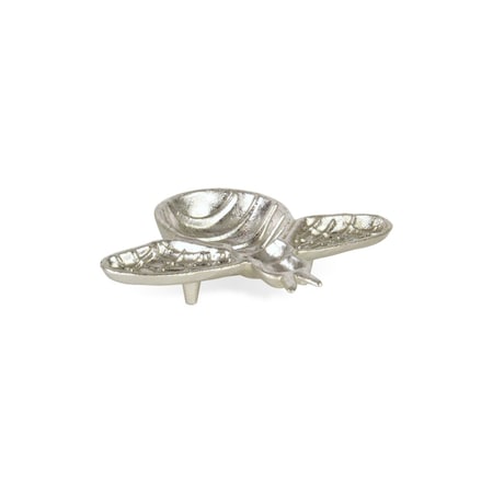 Homeroots 8in Silver Cast Iron Bumble Bee Trinket Tray 634782
