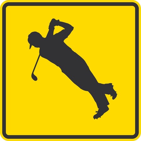 Lyle Golfer Symbol, 24x24, Diamond Grade, Yellow G-12340-DG_24x24