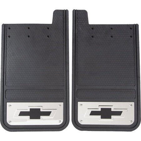 Plasticolor Universal 12 x 23 Set Of 2 Flat Chevrolet Logo With Stainless Steel Insert 001840R03