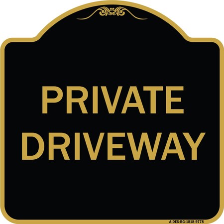 Signmission Black & Gold, 18 Inch x 18 Inch, Heavy Gauge Aluminum A-DES-BG-1818-9778