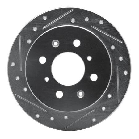 Dynamic Friction Co DFC Brake Rotor - Drilled and Slotted - Silver 631-59014L