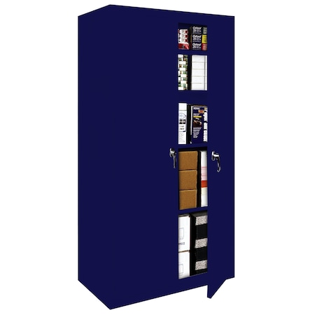 Steel Cabinets Usa Storage Cabinet, 72 in H, 36 in W, Navy, 4 Shelves FS-36-N
