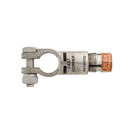 Auveco Compression Battery Cable Terminal Positive Orange, 2PK 15609