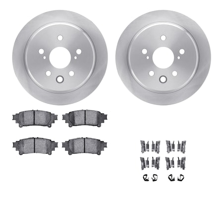 Dynamic Friction Co DFC Brake Rotor with 5000 Brake Pads and Hardware Kit 6512-75090