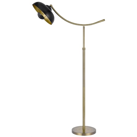 Homeroots 66" Bronze Adjustable Arc Floor Lamp With Bronze Dome Shade 526306