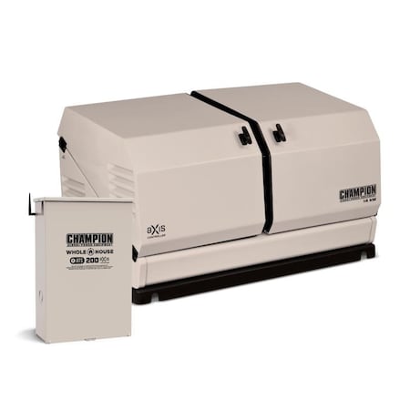 Champion Power Equipment Home Standby Generator, 14-kW, NG or LP Fuel Supply, w/ 200-Amp aXis Automatic Transfer Switch 100837