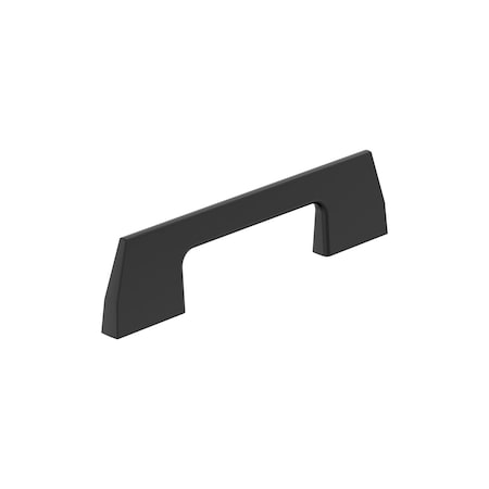 Amerock Angle 3 inch (76mm) Center-to-Center Matte Black Cabinet Pull, 10PK 10VMP37299MB
