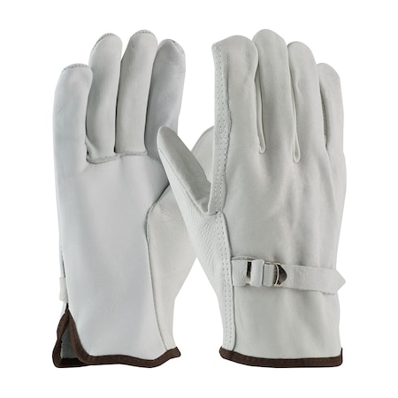 Pip Superior Grade Top Grain Cowhide Leather Drivers Glove w/Pull Strap Closure, Straight Thumb, 12PK 68-158/L