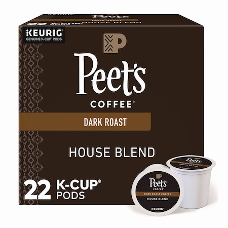 Peets Coffee & Tea House Blend Coffee K-Cups, 22PK 5000379613